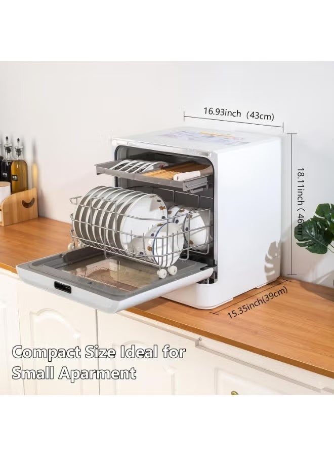 ايتي لايف غسالة أطباق على الموقد، غسالة أطباق ذاتية بدون تركيب، 4 برامج، تعقيم عالي الحرارة وتجفيف هواء ساخن لـ 8 أشخاص - Image 3